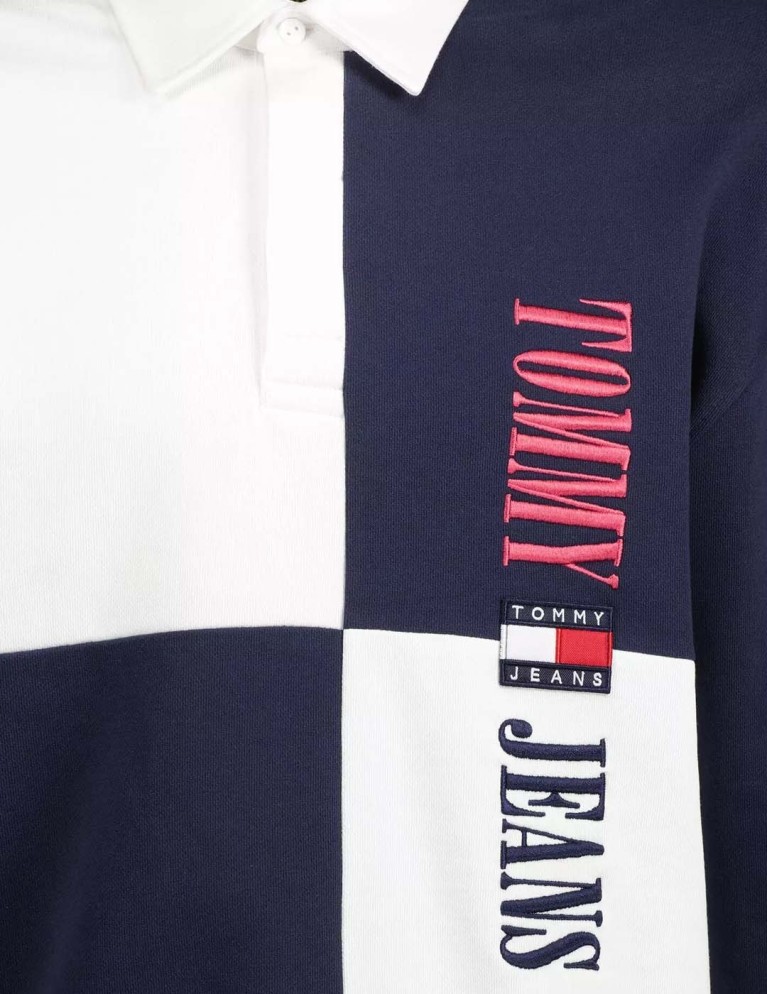 TOMMY JEANS rlxd archivio tappeto polo nave / bianco